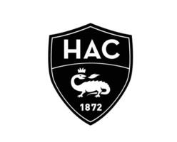 Le Havre AC Club Logo Symbol Black Ligue 1 Football French Abstract Design Vector Illustration