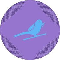 Bird Eating Worm Vector Icon