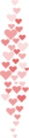Hearts likes in live stream in social media. Flying up love reactions template png