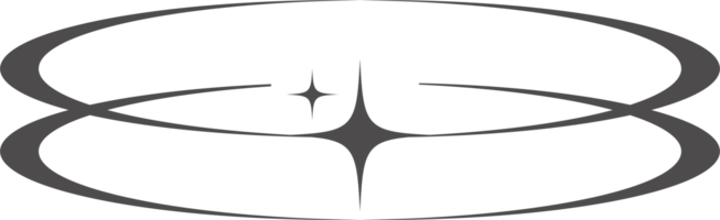 estético forma con estrellas. mínimo forma en líneas con destellos resumen moderno geométrico boho y2k png