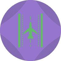 Plane on Runway Vector Icon