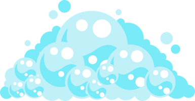 tvål skum bubblor. tecknad serie bad såplödder av schampo. png
