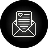 icono de vector de carta de amor