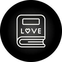 amor historia libro vector icono