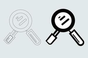 Icons for magnifying glasses vector