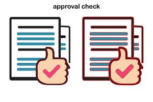 approval check set Icon vector