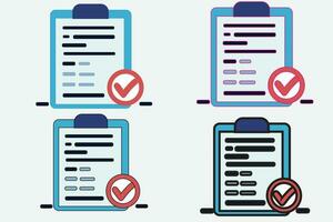 approval check set Icon vector