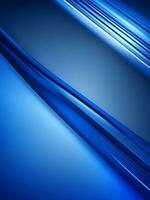 Abstract blue background with smooth shining lines, ai generated photo