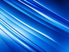 Abstract blue background with smooth shining lines, ai generated photo