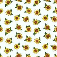 sin costura modelo con girasoles soleado flores diseño para tela, textil, fondo de pantalla, embalaje. vector