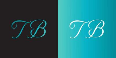 Initial Letter TB Logo with Blue Gradient. TB Logo Design Template vector