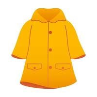 Yellow cartoon colorful raincoat vector