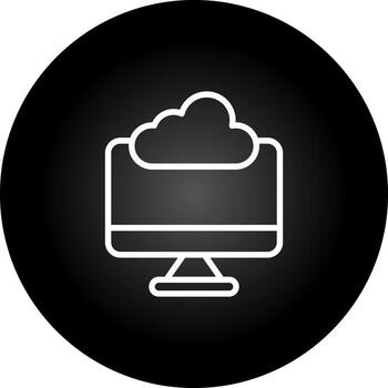 icono de vector de computación de borde