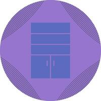Cupboard with Shelves Vector Icon