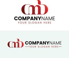 Creative monogram letter cmb logo design vector