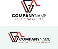 Creative monogram letter vgl logo design vector