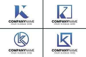 Creative monogram letter K logo design vector