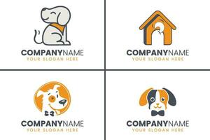 Pet logo design collection vector