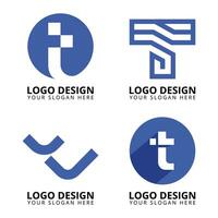Creative monogram letter t logo design vector