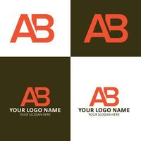 diseño creativo del logotipo de la letra ab del monograma vector