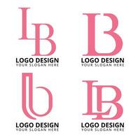 Creative monogram letter lb logo design vector