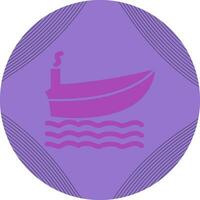 icono de vector de barco de vapor