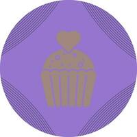 icono de vector de cupcake