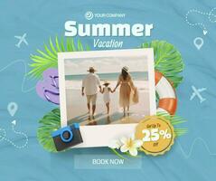 Seasonal Summer Discount Facebook Post template