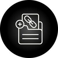 Document Insert Link Vector Icon