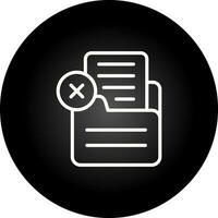 Document Rejected Vector Icon