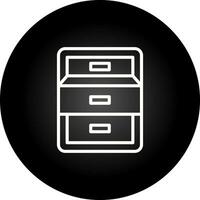 Filing cabinet with open door Vector Icon
