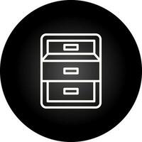 Filing cabinet with open door Vector Icon