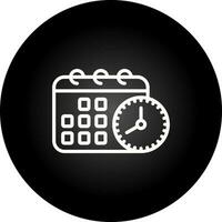 Calendar with clock Vector Icon