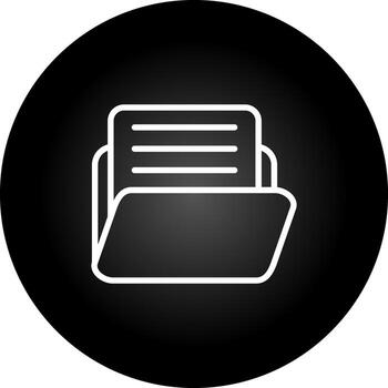 Document with folder Vector Icon