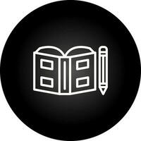 Open book with pen Vector Icon