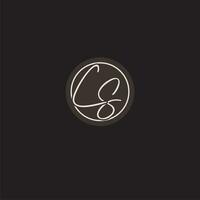 iniciales cs logo monograma con sencillo circulo línea estilo vector