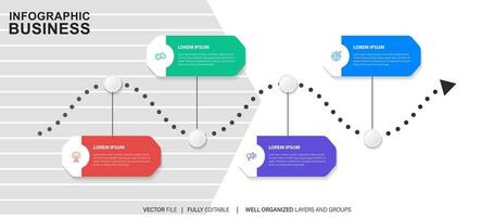 Presentation business infographic template vector. vector