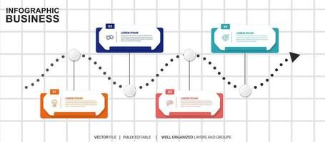 Presentation business infographic template vector. vector