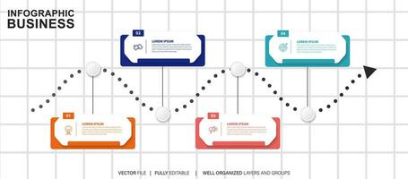 presentación negocio infografía modelo vector. vector
