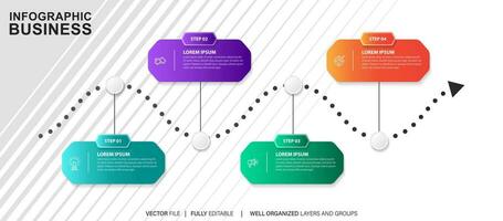 Presentation business infographic template vector. vector