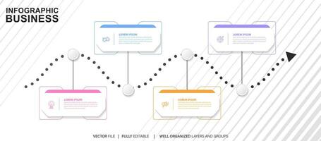 Presentation business infographic template vector. vector