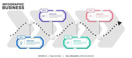 Presentation business infographic template vector. vector