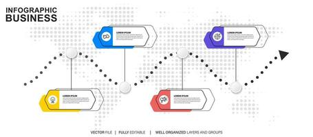 Presentation business infographic template vector. vector