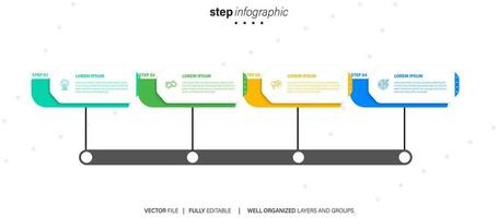 Collection of colorful infographic can be used for workflow layout, diagram, number options, web design. Infographic business concept with options, parts, steps or processes. Vector Eps 10