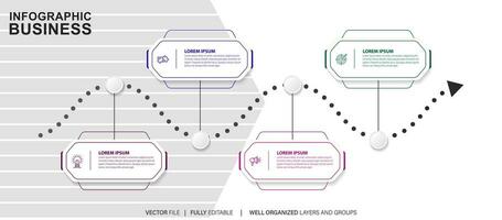 Presentation business infographic template vector. vector