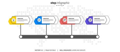 colección de vistoso infografía lata ser usado para flujo de trabajo disposición, diagrama, número opciones, web diseño. infografía negocio concepto con opciones, partes, pasos o procesos. vector eps 10