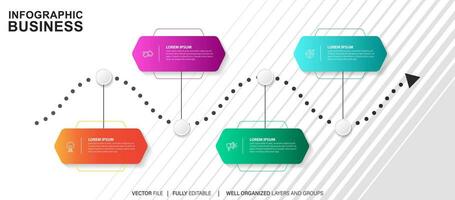 Collection of colorful infographic can be used for workflow layout, diagram, number options, web design. Infographic business concept with options, parts, steps or processes. Vector Eps 10