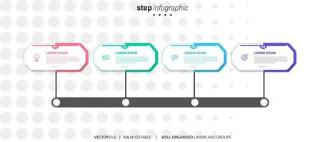 Collection of colorful infographic can be used for workflow layout, diagram, number options, web design. Infographic business concept with options, parts, steps or processes. Vector Eps 10