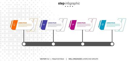 colección de vistoso infografía lata ser usado para flujo de trabajo disposición, diagrama, número opciones, web diseño. infografía negocio concepto con opciones, partes, pasos o procesos. vector eps 10