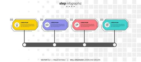 Collection of colorful infographic can be used for workflow layout, diagram, number options, web design. Infographic business concept with options, parts, steps or processes. Vector Eps 10